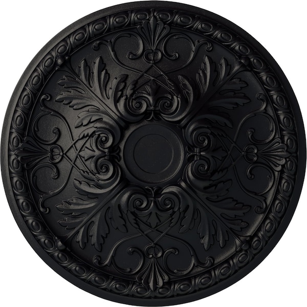 Ekena Millwork Tristan Ceiling Medallion (Fits Canopies up to 6 1/4"), Hand-Painted Steel Gray, 32 3/8"OD x 3 1/2"P CM32TNSGS - main